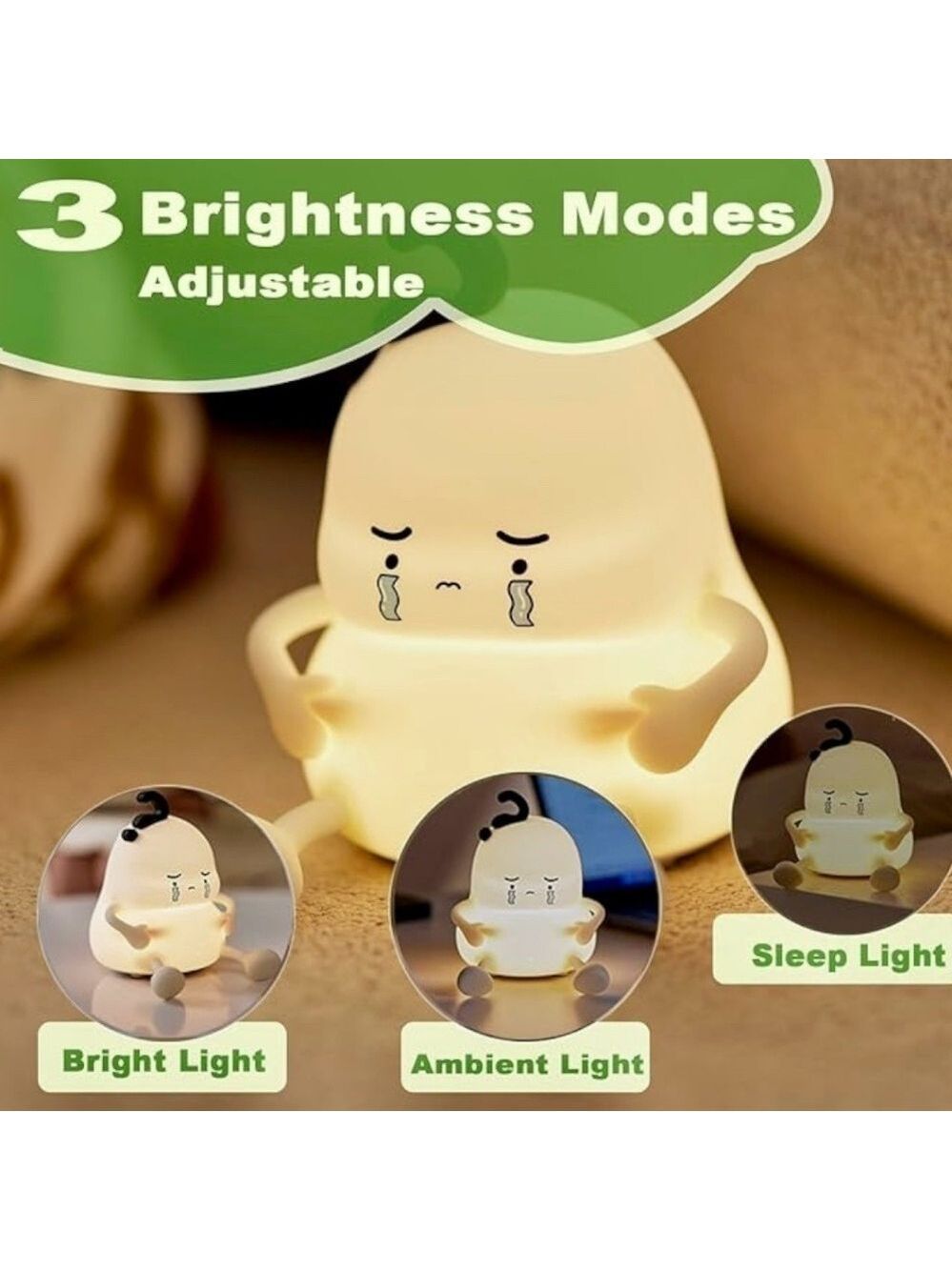 LED Squishy Rechargeable "Pinch an Inch?" Novelty Night Light NWT - Picture 2 of 10